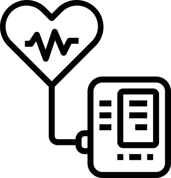 Icono Del Corazón Atención Médica Categoría Hospitales Atención Médica — Vector de stock