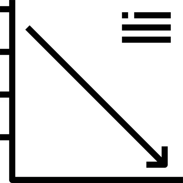 Діаграма Піктограми Графа Стилі Контурів — стоковий вектор