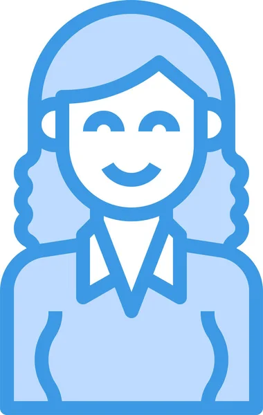 Avatar Mujer Lindo Icono — Vector de stock