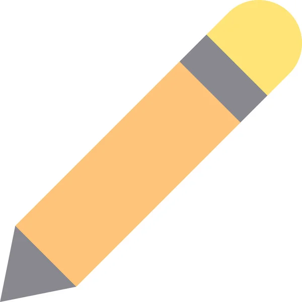Interface Crayon Signe Icône Dans Style Plat — Image vectorielle