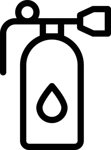 Icône Fiole Figure Cylindre Dans Style Contour — Image vectorielle