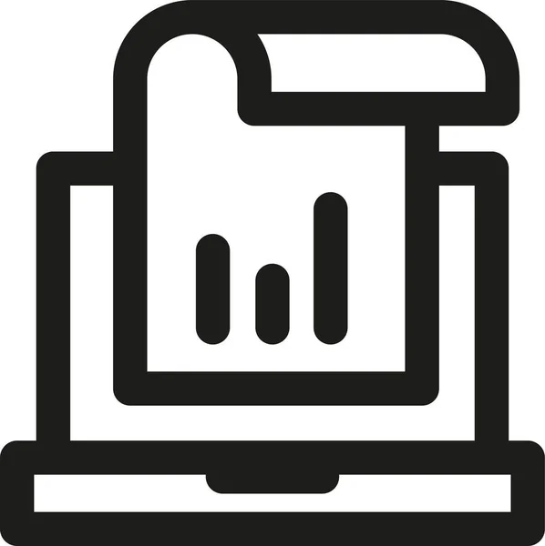 Αναφορά Εικονίδιο Seo Analytics Στυλ Περίγραμμα — Διανυσματικό Αρχείο