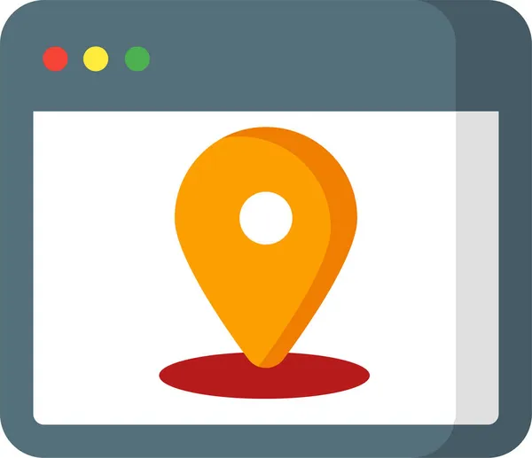 Optimizer Place Location Icon Flat Style — Stock Vector