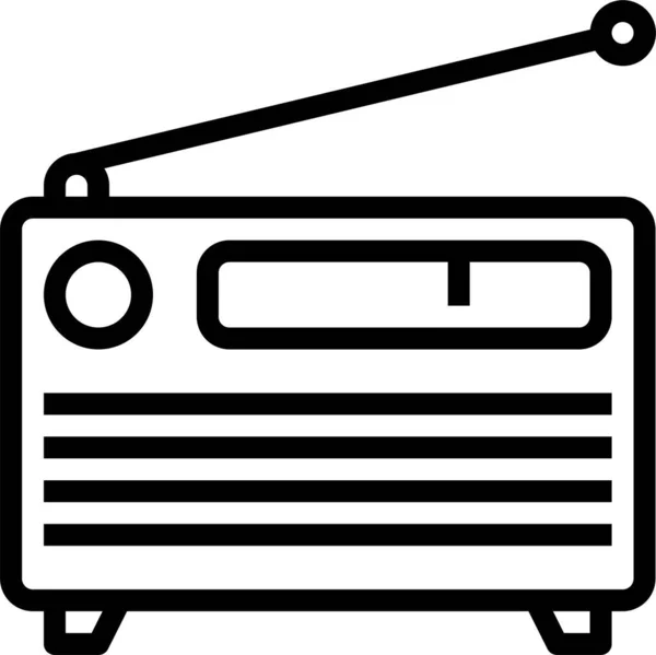 Musik Nachrichten Radio Ikone — Stockvektor