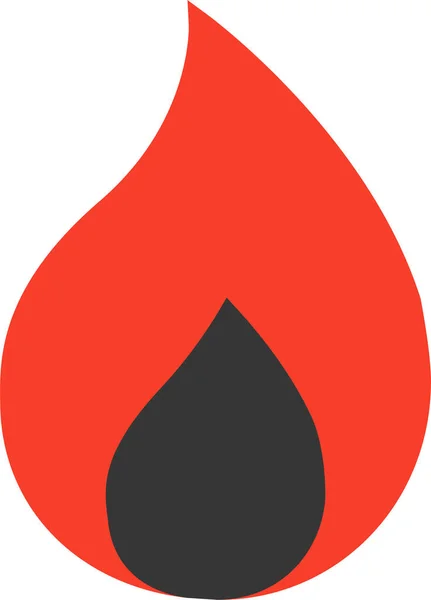 Bruciare Icona Pericolo Bruciante Stile Solido — Vettoriale Stock