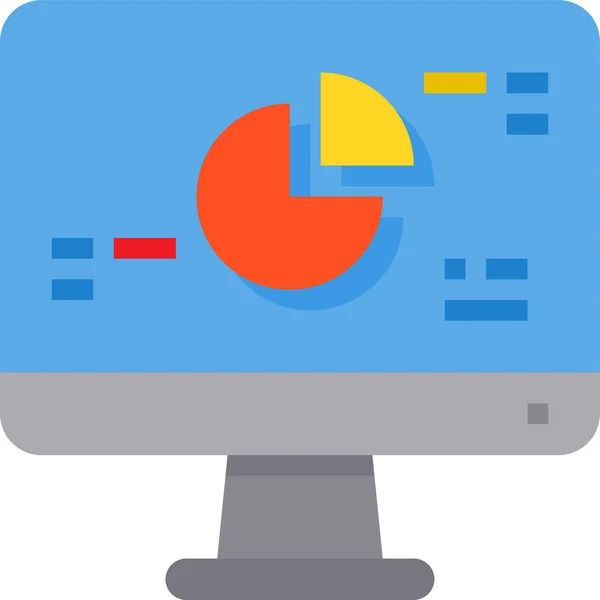 Icono Negocio Análisis Contable Estilo Plano — Archivo Imágenes Vectoriales