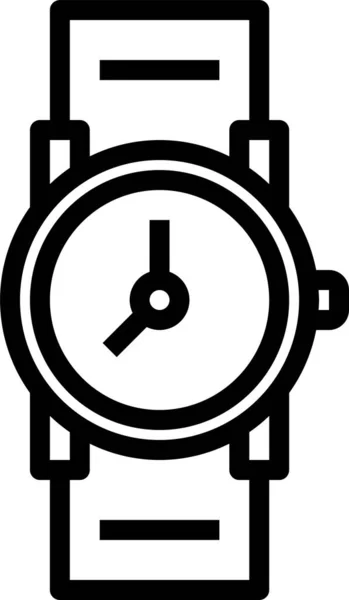 Icono Del Reloj Del Negocio Alarma Estilo Esquema — Archivo Imágenes Vectoriales