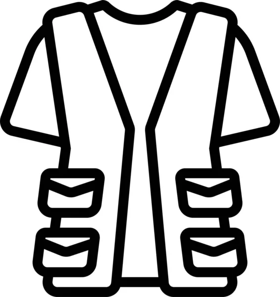 Waistcoat Clothes Suit Icon — Stock Vector