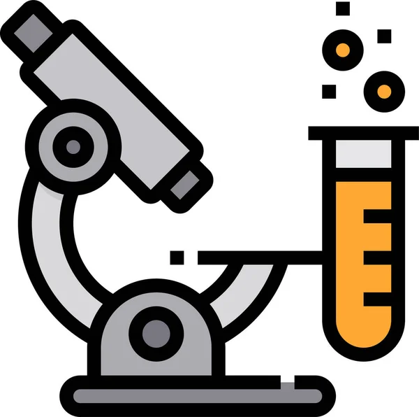 Ícone Médico Laboratório Microscópio Estilo Esboço Preenchido —  Vetores de Stock