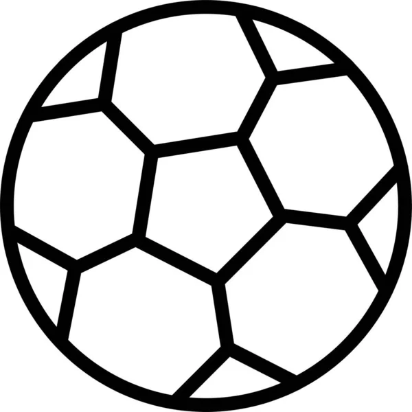 Actividad Fútbol Salud Icono Estilo Esquema — Vector de stock