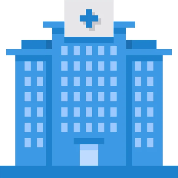 Hospital Treatment Building Icon — Stock Vector