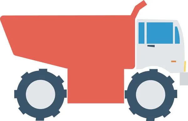 Ikona Ciężarówki Towarowej Stylu Płaskim — Wektor stockowy