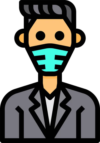 Avatar Man Masker Icoon — Stockvector