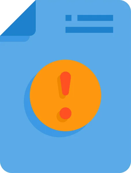 Warning File Document Icon — Stock Vector