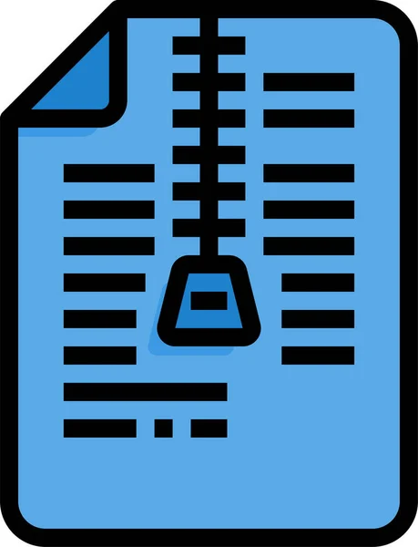 Zip Icône Fichier Compressé — Image vectorielle