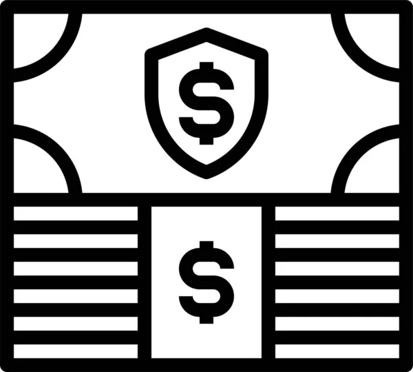 Ikona Financí Zásobníku Peněz — Stockový vektor