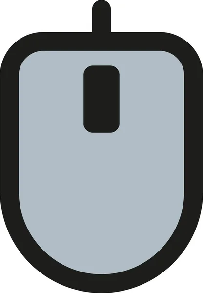 Computersymbol Für Die Mauskommunikation Stil Ausgefüllter Umrisse — Stockvektor