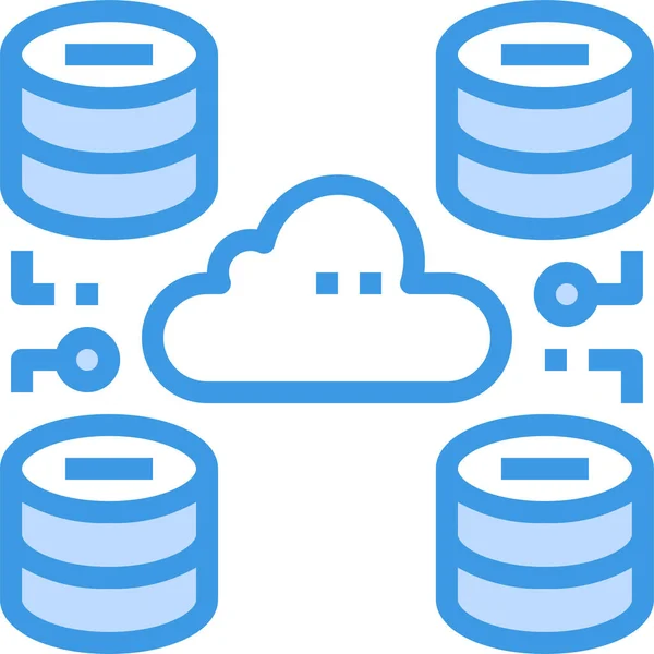 Datenbank Netzwerk Server Symbol — Stockvektor