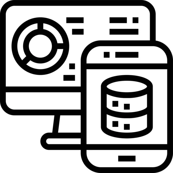 Web Smartphone Server Symbol — Stockvektor