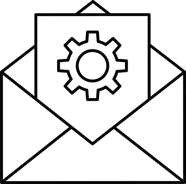 Boîte Réception Message Icône — Image vectorielle