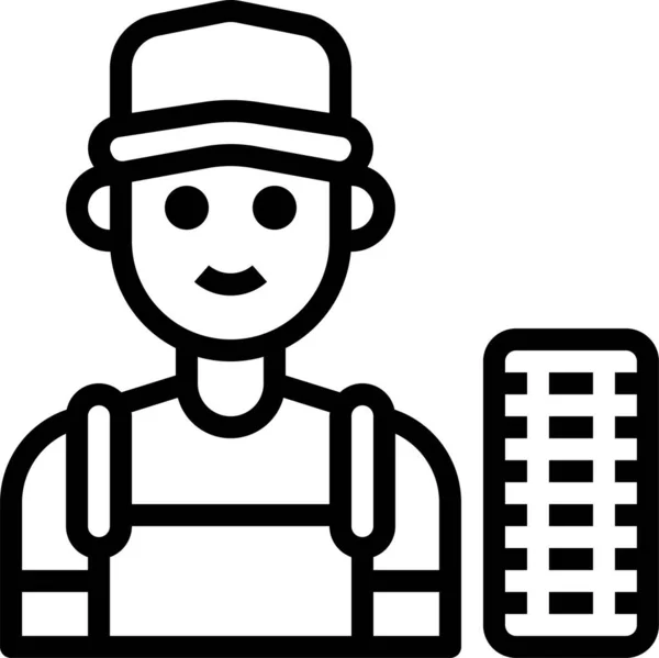 Mechanic Man Avatar Icon — Stock Vector