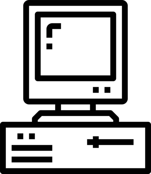 Ikona Sprzętu Komputerowego Kategorii Urządzenia Urządzenia Elektroniczne — Wektor stockowy