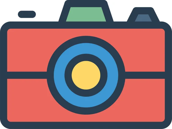 Цифровая Иконка Устройства Камеры Стиле Full Outline — стоковый вектор