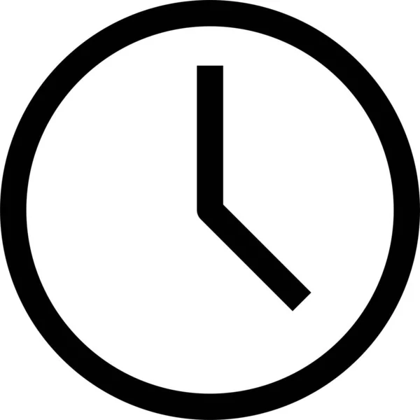 Icono Tiempo Signo Interfaz Estilo Esquema — Vector de stock