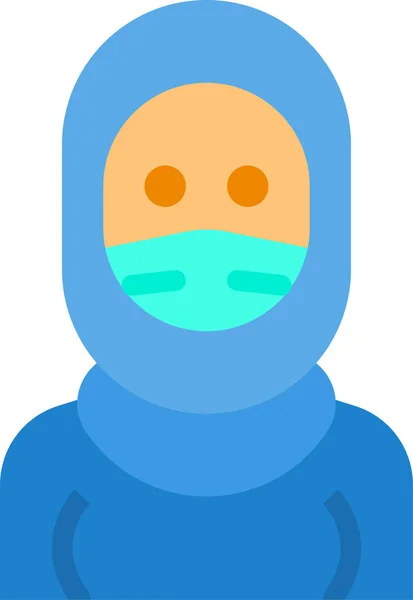 Avatar Mask Muslim Icon — Stock Vector