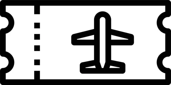 Flugzeug Flughafen Flugzeug Ikone Umriss Stil — Stockvektor