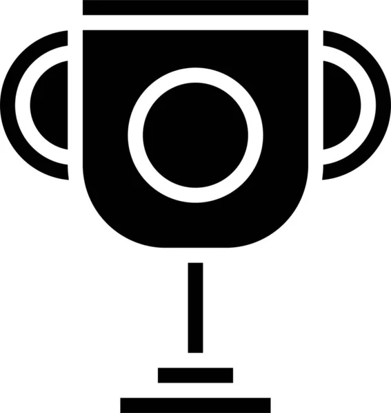 Premio Medalla Trofeo Icono Estilo Sólido — Vector de stock