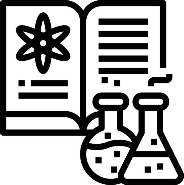 Libro Química Educación Icono — Vector de stock