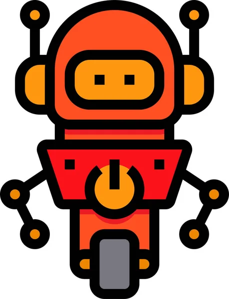 Robot Robótica Icono Artificial — Vector de stock