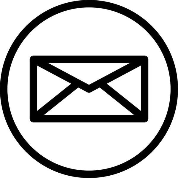 Mail Istotna Ikona Listu Zarysie Stylu — Wektor stockowy