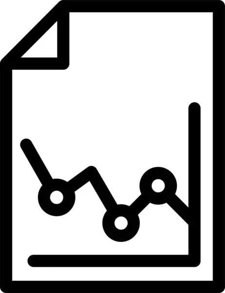 Analyse Analyse Dateisymbol Umrissstil — Stockvektor