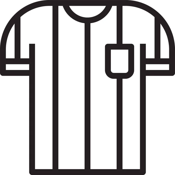 裁判员衬衫运动图标的轮廓风格 — 图库矢量图片