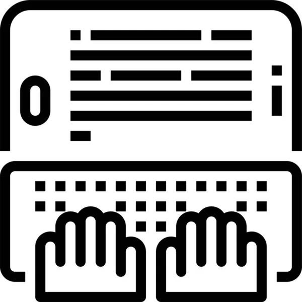Значок Вмісту Блогу Смартфона Категорії Мобільних Пристроїв Додатків — стоковий вектор