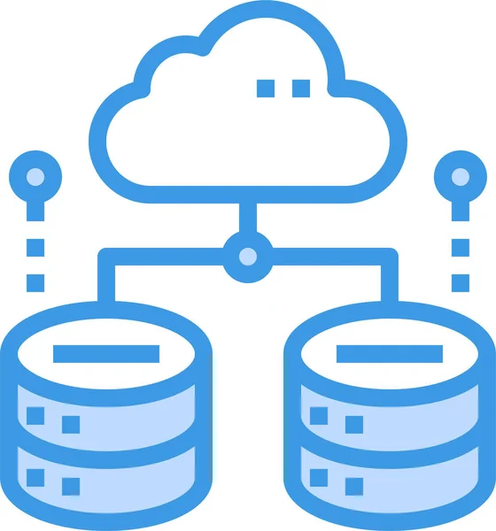 Cloud Datenbank Netzwerk Symbol — Stockvektor