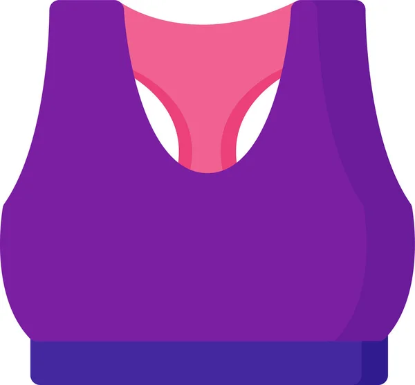 Odzież Fitness Kobiet Ikona Płaskim Stylu — Wektor stockowy