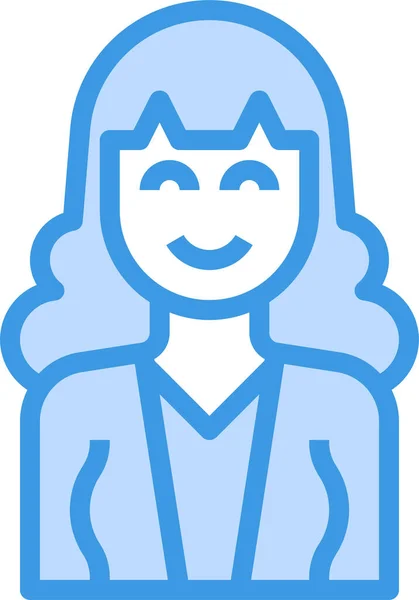 Avatar Mujer Lindo Icono — Vector de stock