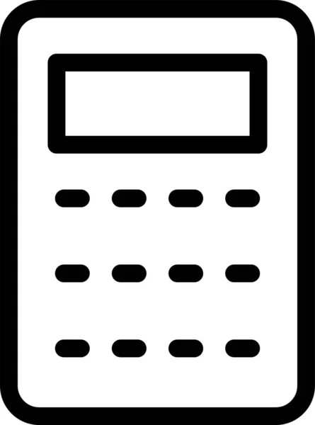 Ikona Matematyki Kalkulatora Zarysie — Wektor stockowy