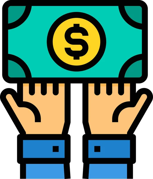 Cash Hands Method Icon — Stock Vector