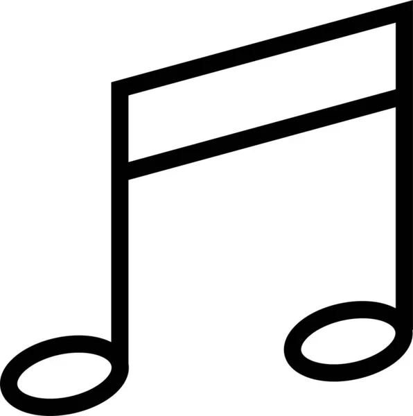 Audio Icono Música Estilo Esquema — Vector de stock