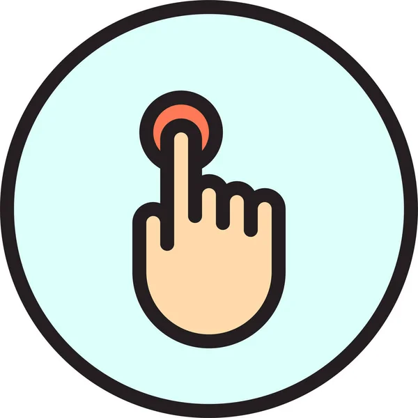 Finger Gesture Mobile Icon Filled Outline Style — Stock Vector