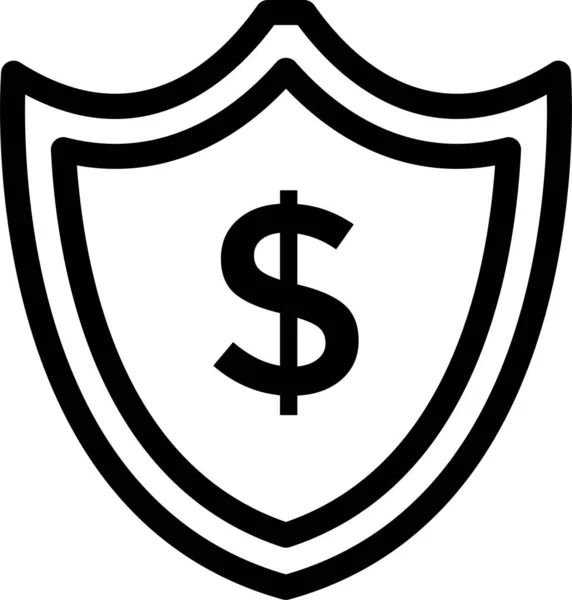 Contant Dollarpictogram Contante Stijl — Stockvector