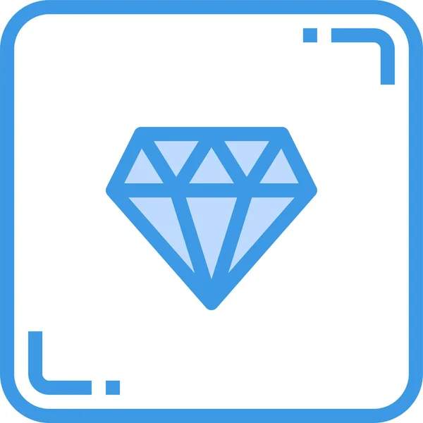 Diamant Premium Luxe Icoon — Stockvector