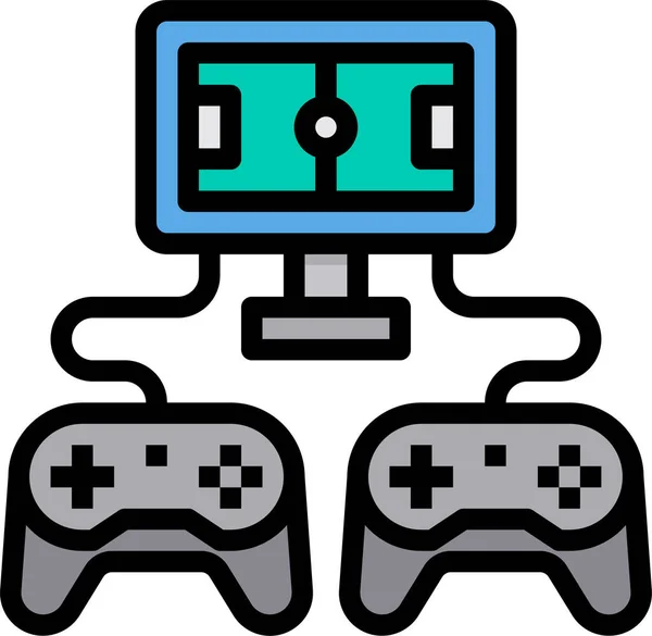 Batalla Esport Icono Del Juego Categoría Juegos — Vector de stock