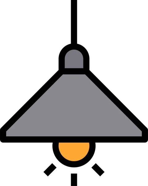 Bulb Lamp Led Icon Filled Outline Style — Stock Vector