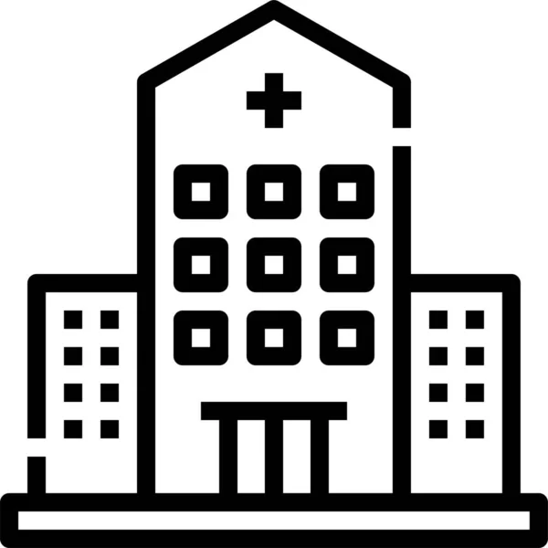 Hospital Building Urban Icon — Stock Vector