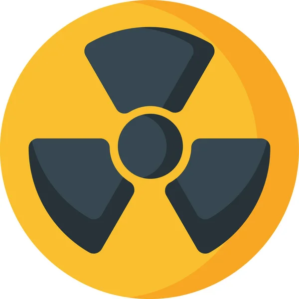 Ατομικό Ατομικό Πυρηνικό Εικονίδιο Επίπεδη Μορφή — Διανυσματικό Αρχείο
